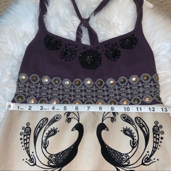 Free People Beaded Peacock Design Mini Dress - Picture 14 of 14